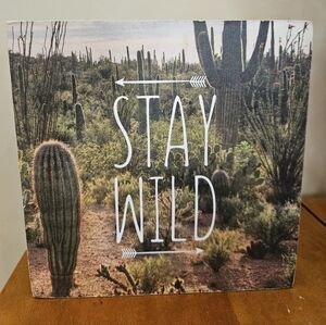 Primitives by Kathy Desert Cactus Art - Green and Brown